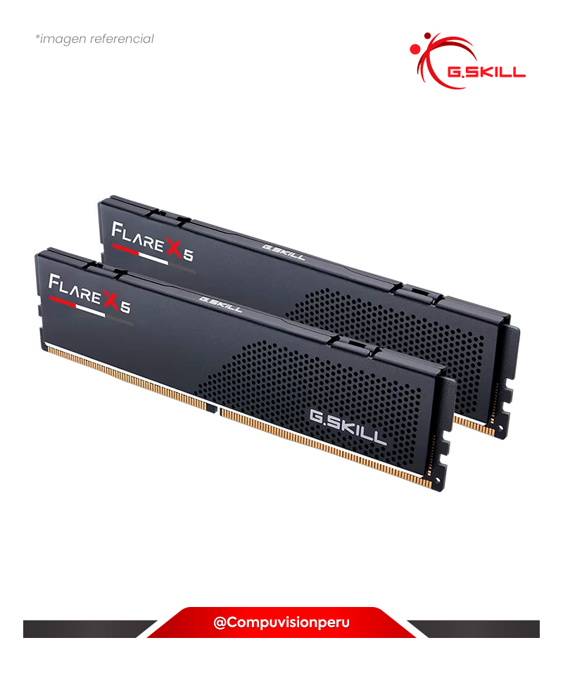 MEMORIA 32GB (16*2) DDR5 BUS 6000MHZ G.SKILL FLARE X5 BLACK AMD EXPO CL36 1.25V F5-6000J3648D16GX2-FX5