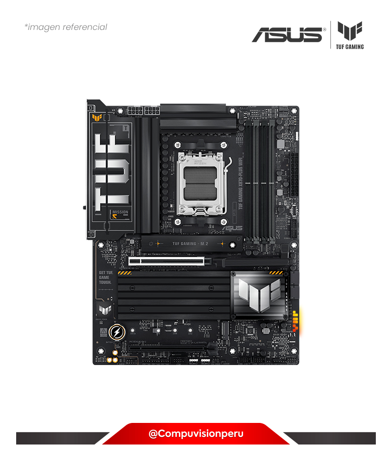 PLACA ASUS TUF GAMING X870-PLUS WIFI AMD X870  AM5 DDR5 HDMI DP M.2 SATA III BLUETOOTH V5.4 USB4 ATX