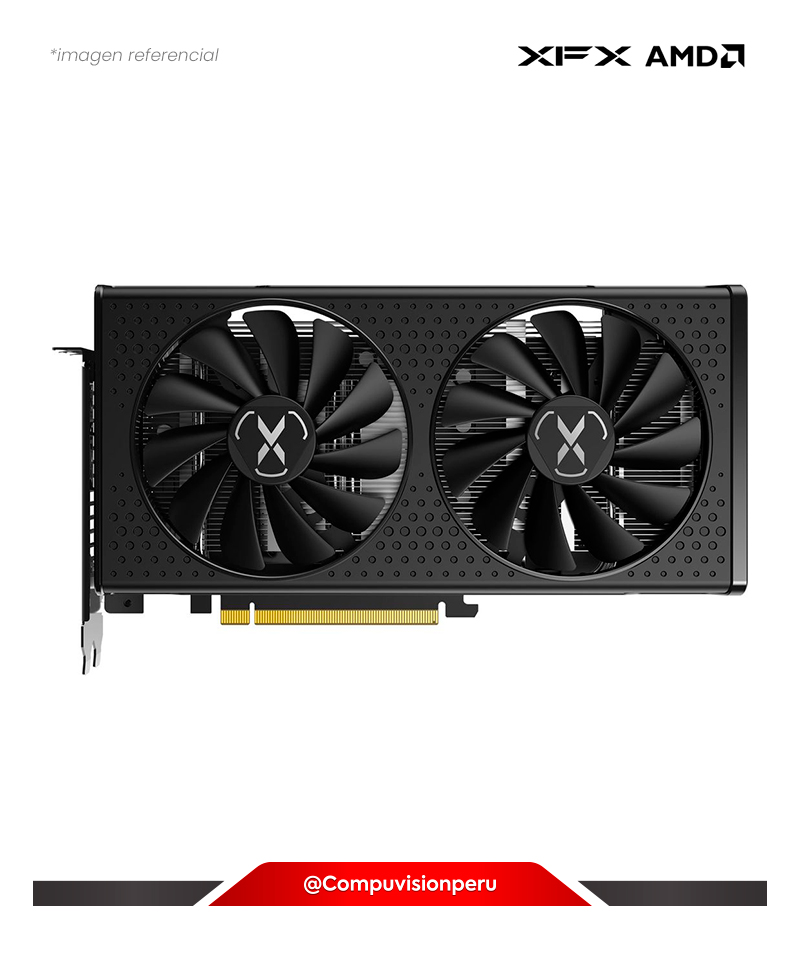 VIDEO XFX AMD RADEON RX 7600 XT SPEEDSTER SWFT 210 SP2048 128-BIT 16GB GDDR6 HDMI DP RX-76TSWFTFP