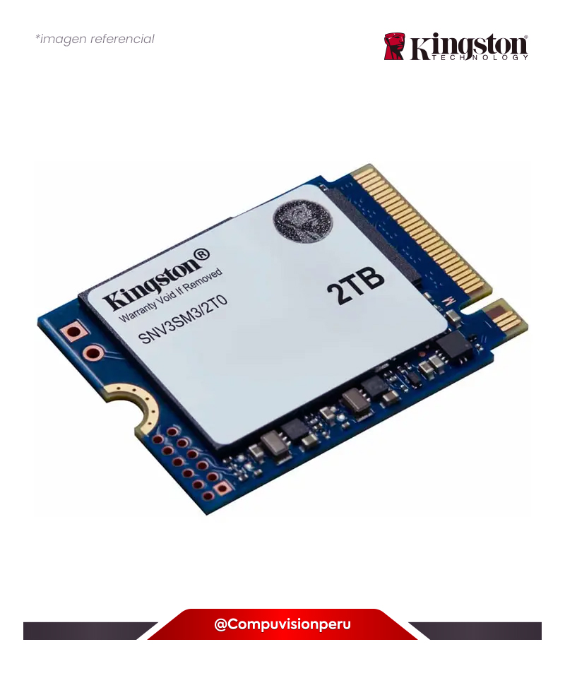 DISCO SOLIDO SSD 2TB KINGSTON NV3 PCIE 4.0 NVME M.2 2230 SNV3SM3/2T0