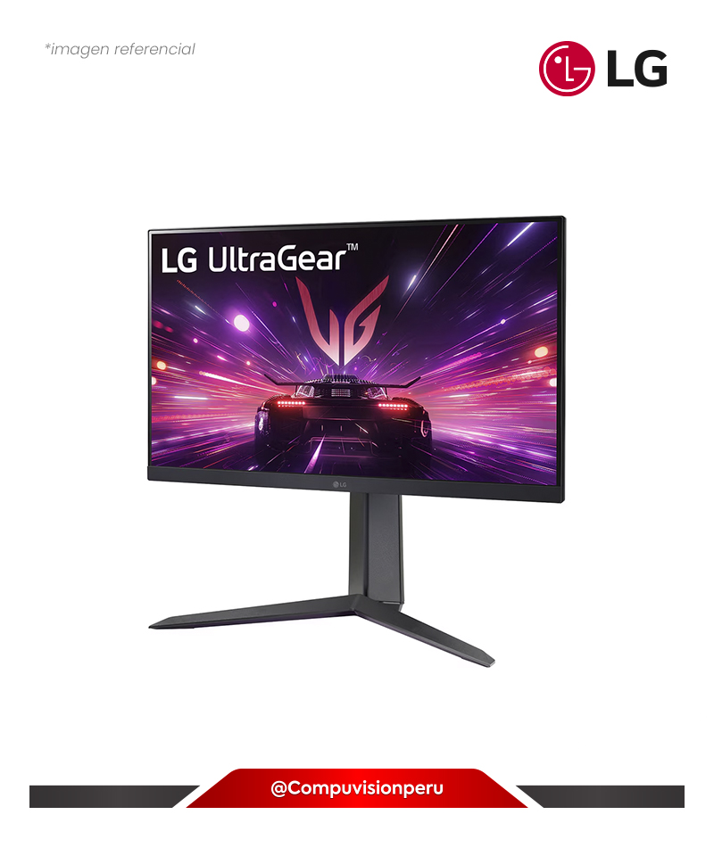 MONITOR 24 IPS LG 24GS65F-B ULTRA GEAR FHD 180HZ 1MS 1080P NVIDIA G-SYNC COMPATIBLE