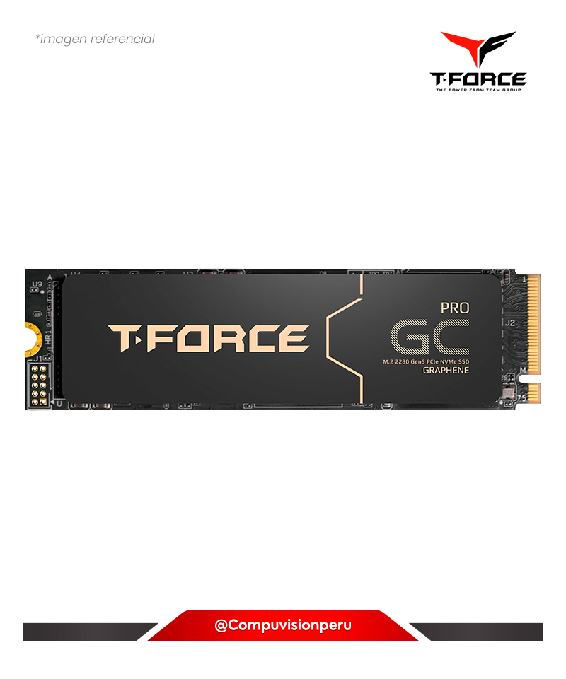 DISCO SOLIDO SSD 4TB TEAM GROUP T-FORCE GC PRO M.2 2280 PCIE GEN 5.0X4 WITH DRAM CACHE WITH NVME 2.0 3D NAND TM8FFL004T0C129