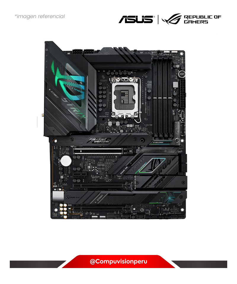 PLACA ASUS ROG STRIX Z790-F GAMING WIFI 6E LGA 1700 INTEL Z790 DDR5 M.2 PCIE 5.0 USB 3.2 BLUETOOTH ATX