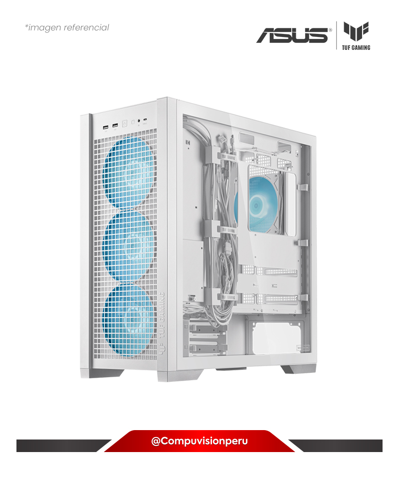 CASE ASUS TUF GAMING GT302 ARGB WHITE EATX S/F TEMPERED GLASS