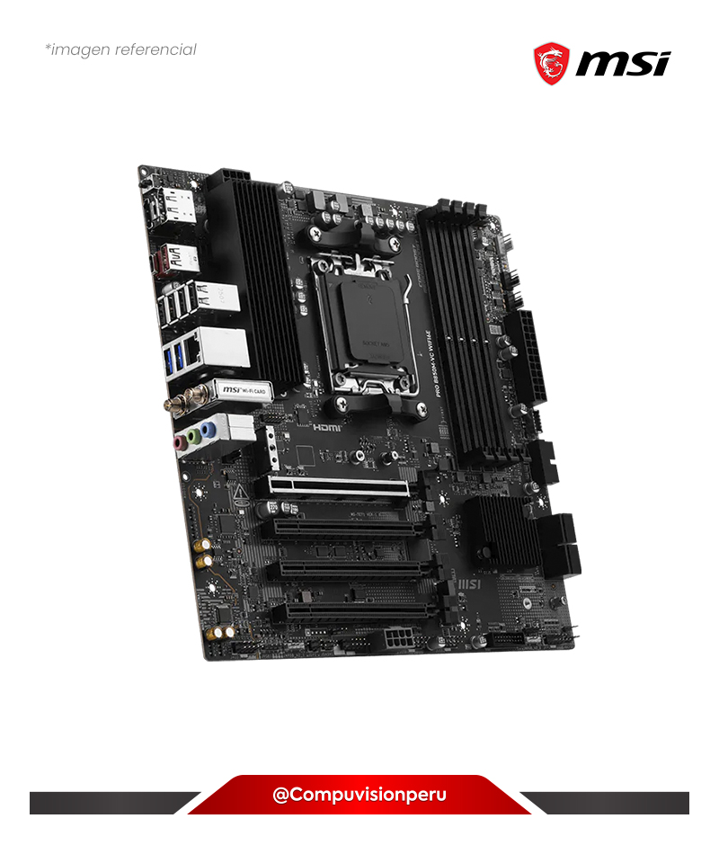 PLACA MSI PRO B850M-VC WIFI6E AM5 AMD B850 DDR5 M.2 SATA 6GB BLUETOOTH M-ATX