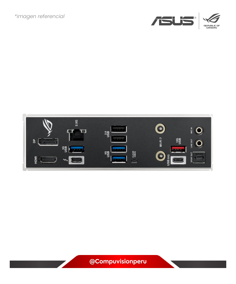 PLACA ASUS ROG STRIX B860-I GAMING WIFI INTEL B860 LGA 1851 DDR5 HDMI DP M.2 SATA 6GB BLUETOOTH MINI-ITX