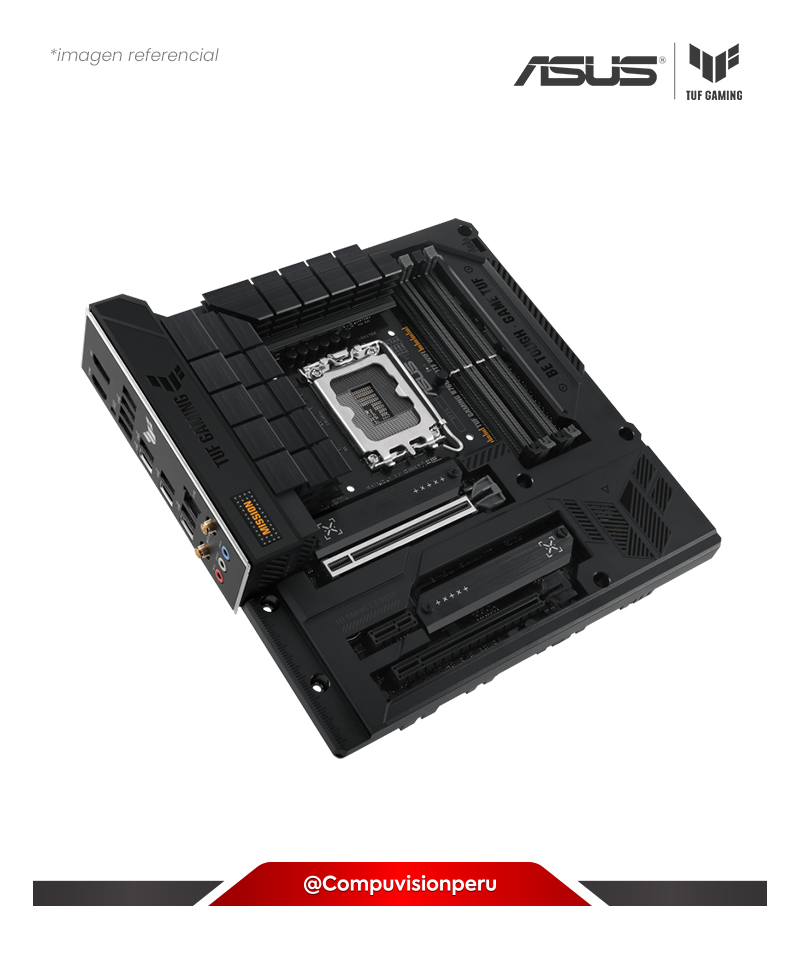 PLACA ASUS TUF GAMING B760M-BTF WIFI LGA 1700 INTEL B760 DDR5 HDMI DP M.2 SATA 6GB BLUETOOTH V5.2 M-ATX