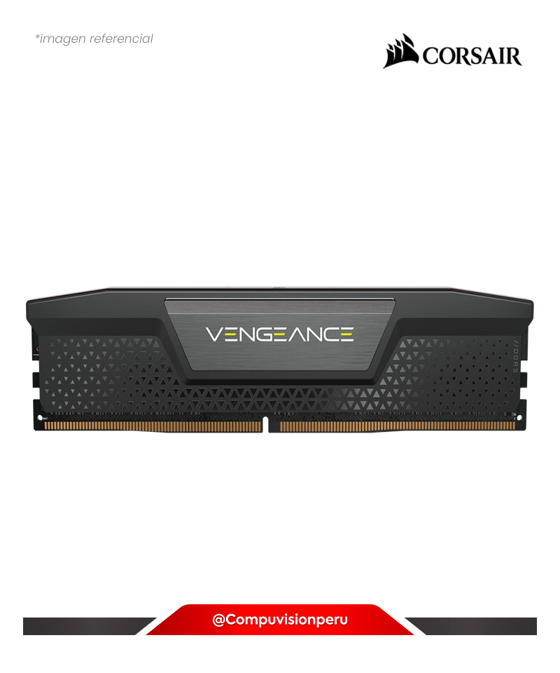 MEMORIA 16GB DDR5 BUS 5200MHZ CORSAIR VENGEANCE BLACK CL40 XMP 1.25V CMK16GX5M1B5200C40