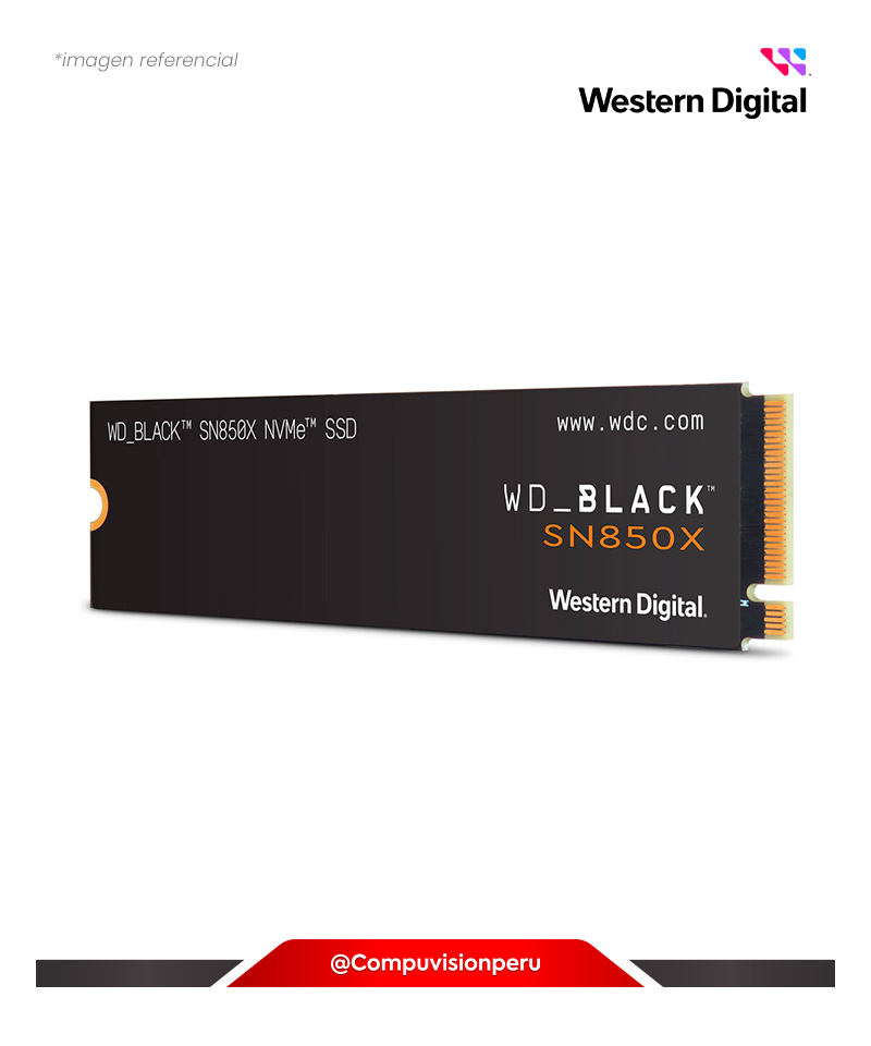 DISCO SOLIDO SSD 2TB WESTER DIGITAL BLACK SN850X M.2 NVME PCIE GEN 4 X4 WDBB9G0020BNC 619659193447