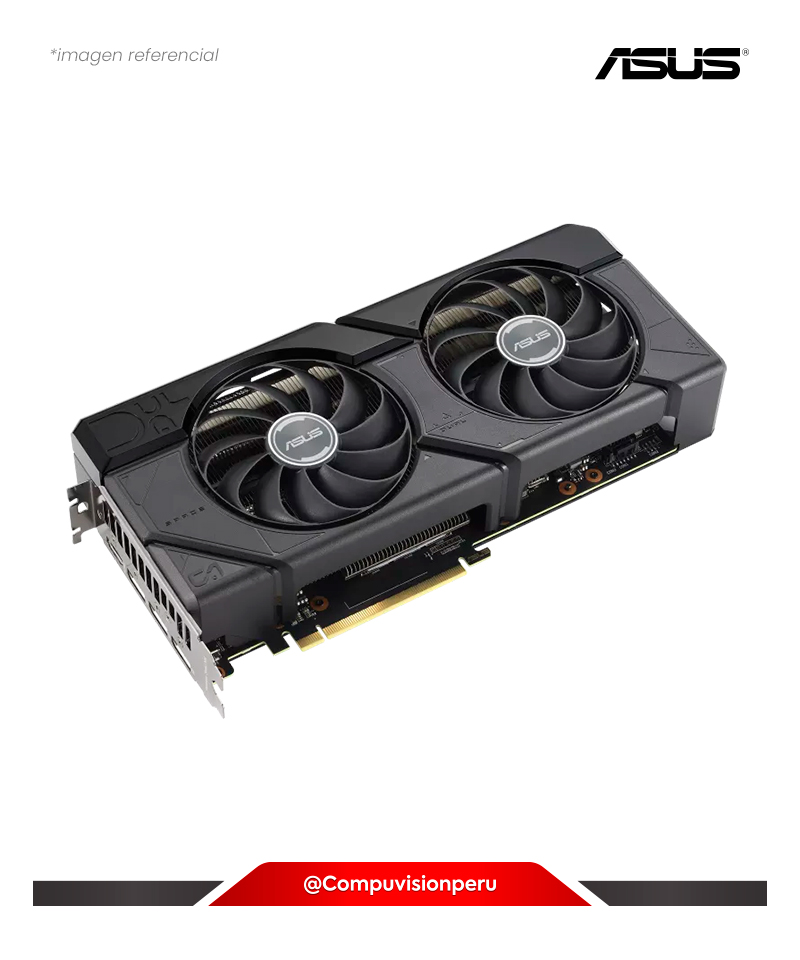 VIDEO ASUS DUAL RADEON RX 7800 XT OC EDITION 16GB GDDR6 STREAM PROCESSORS 3840 256-BIT HDMI DP DUAL-RX7800XT-O16G