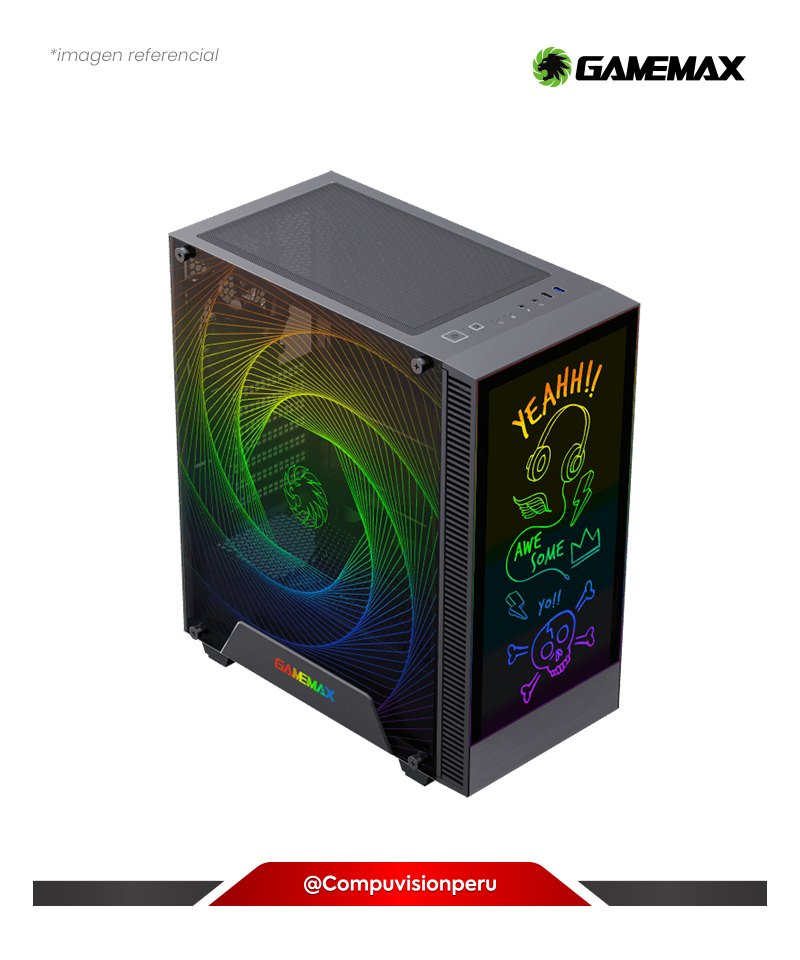 CASE GAMEMAX KREATOR 1*1200MM ARGB TEMPERED GLASS S/FUENTE ATX SERIES GAMERS