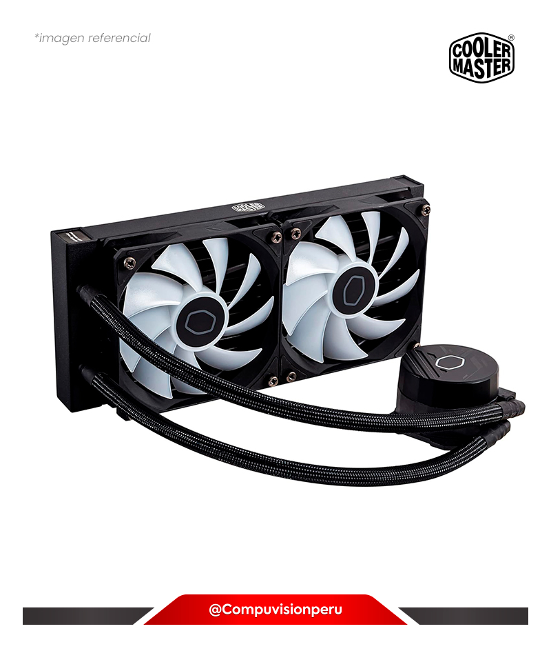 COOLER DE CPU COOLER MASTER MASTERLIQUID ML240L CORE ARGB BLACK INTEL AMD ALUMINUM MLW-D24M-A18PZ-R1