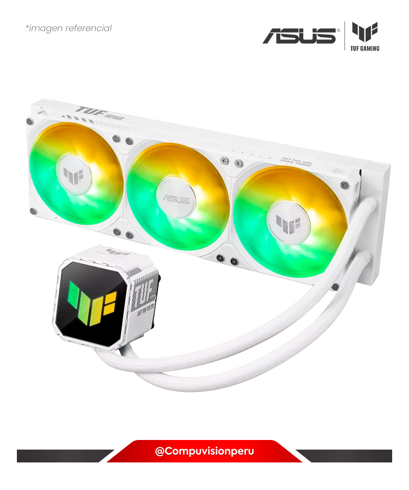 COOLER DE CPU ASUS TUF GAMING LC III 360 ARGB WHITE 3*120MM ARGB AMD INTEL TUF-GAMING-LC-III-360-ARGB-WHITE