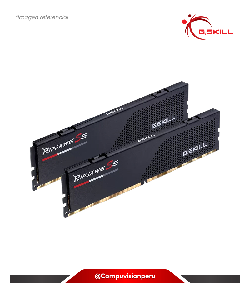 MEMORIA 64GB(32*2) DDR5 BUS 6000MHZ G.SKILL RIPJAWS S5 1.35V C36 F5-6000J3636F32GX2-RS5K