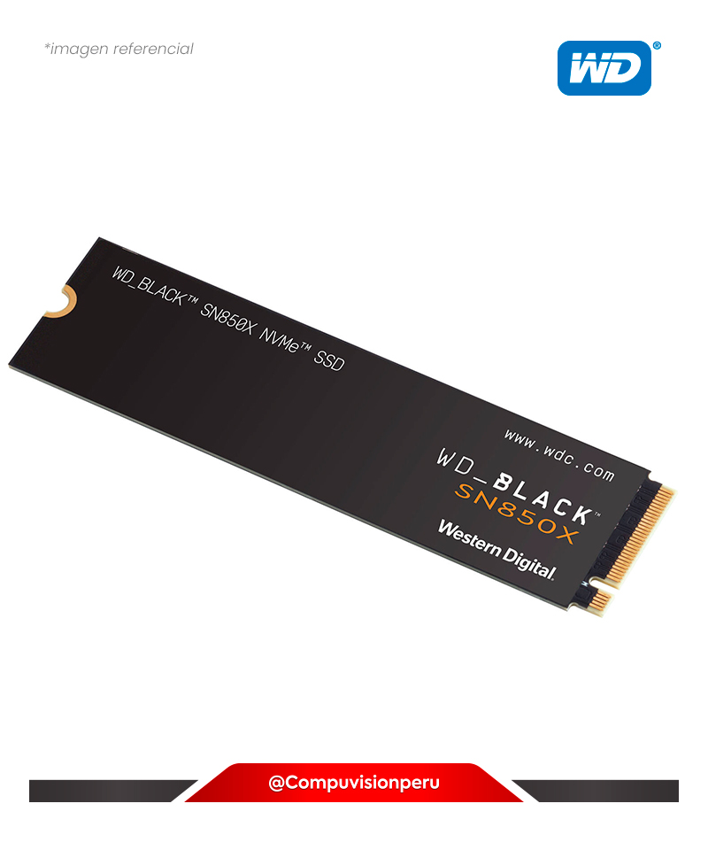 DISCO SOLIDO SSD 1TB WESTER DIGITAL BLACK SN850X PCIE GEN 4 X4 NVME M.2 WDBB9G0010BNC-WRSN 619659193430