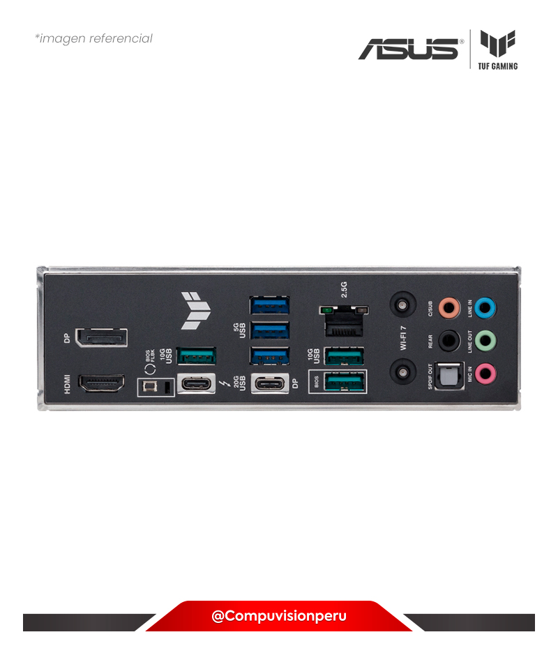PLACA ASUS TUF GAMING Z890-PLUS WIFI OPEN BOX INTEL Z890 LGA 1851 DDR5 HDMI DP M.2 SATA 6GB BLUETOOTH 5.4 USB 20GB ATX