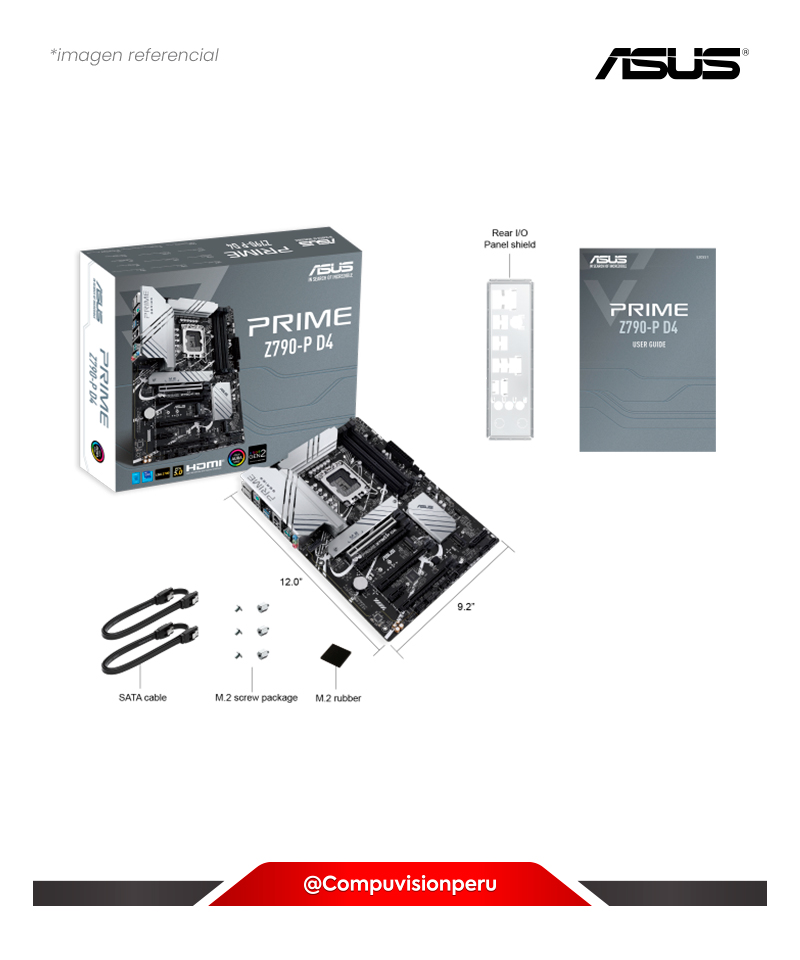 PLACA ASUS PRIME Z790-P D4 INTEL Z790 LGA 1700 DDR4  PCIEX M.2 HDMI DP USB3.2 SATA 6GB