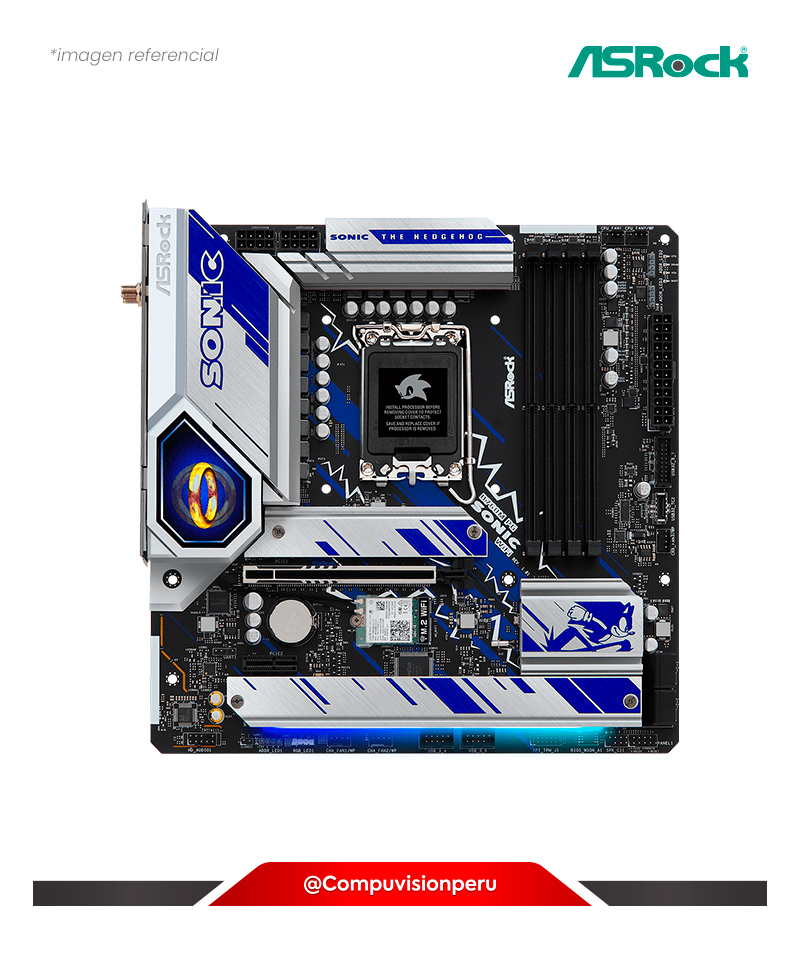 PLACA ASROCK B760M PG SONIC WIFI LGA 1700 INTEL B760 DDR5 BLUETOOTH M.2 SATA 6GB USB 2.0 MICRO-ATX