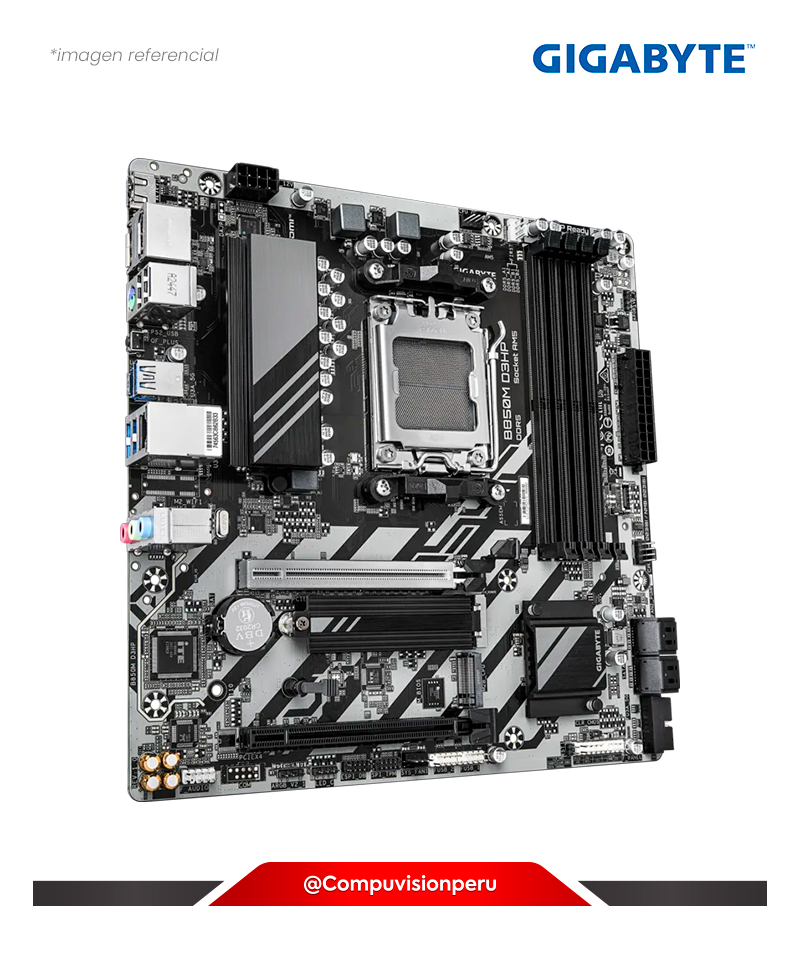 PLACA GIGABYTE B850M D3HP AM5 AMD B850 DDR5 HDMI DP M.2 SATA 6GB M-ATX B850M-D3HP