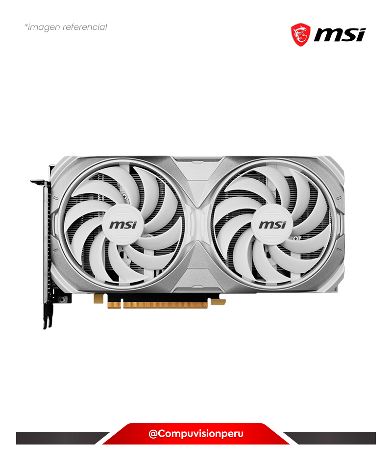 VIDEO MSI GEFORCE RTX 4070 SUPER 12G VENTUS 2X WHITE OC 12GB GDDR6X 192-BIT HDMI DP