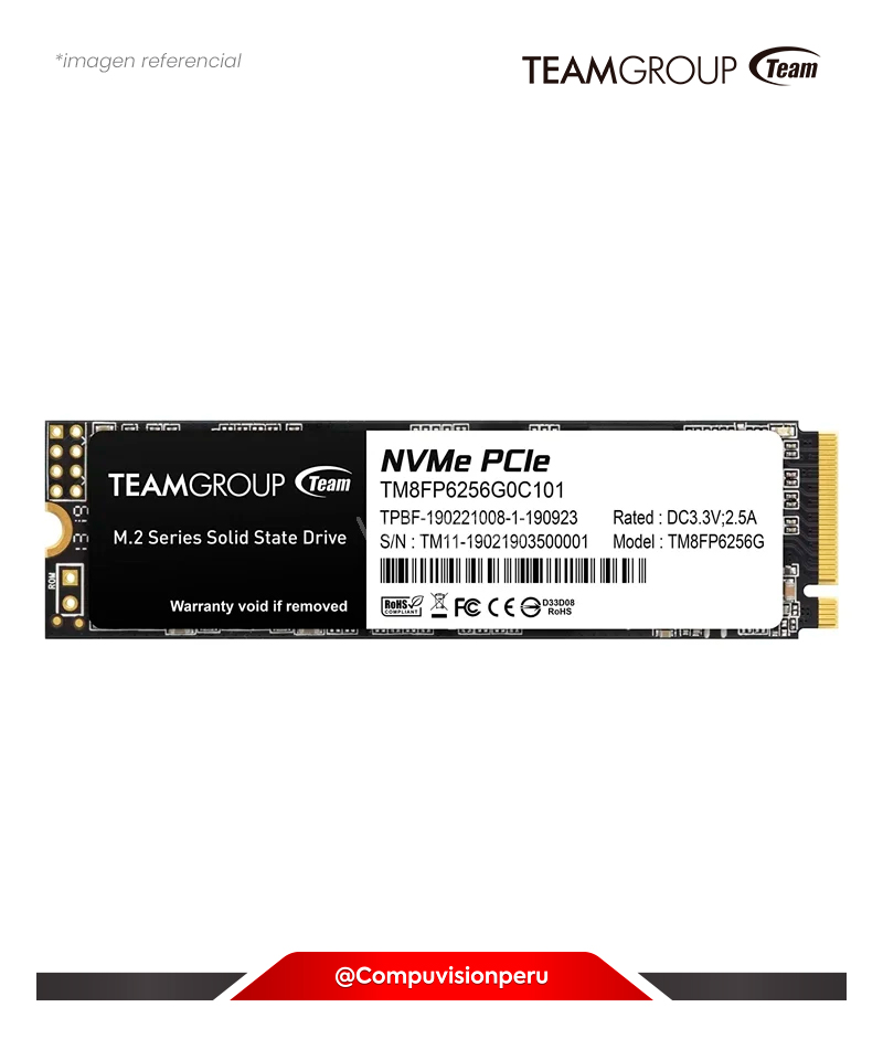 DISCO SOLIDO SSD 256GB TEAMGROUP MP33 PCI-E 3.0 X4 CON NVME 1.3 TM8FP6256G0C101