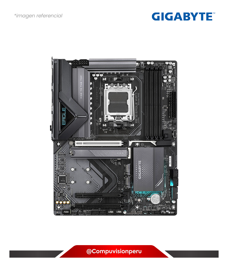 PLACA GIGABYTE X870 EAGLE WIFI7 AM5 AMD X870 DDR5 M.2 SATA 6GB USB 20GB BLUETOOTH ATX