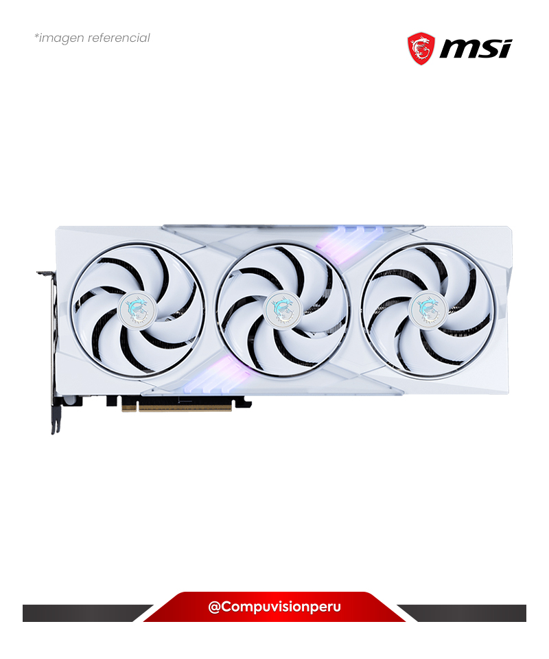 VIDEO MSI NVIDIA GEFORCE RTX 5070 TI 16G GAMING TRIO OC WHITE 16GB GDDR7 CUDA 8960 256-BIT HDMI DP G507T-16GTCW