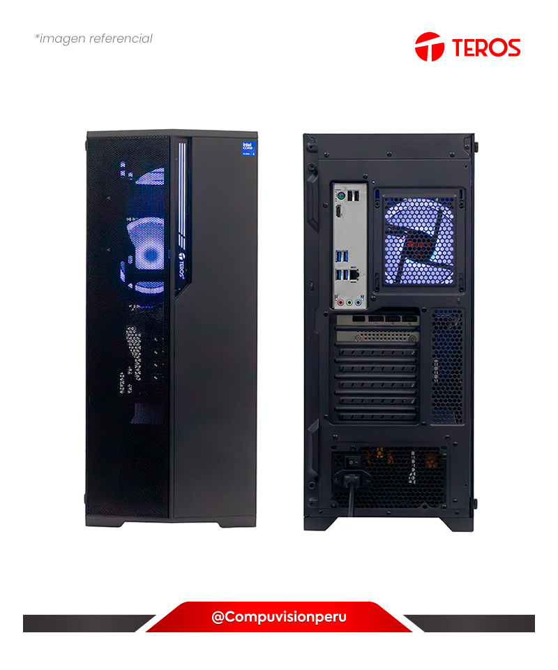 PC GAMING TEROS LEGEND U50 G1 INTEL CORE ULTRA 5 225F 3.3GHZ INTEL B850 16GB DDR5 1TB SSD M.2 GEFORCE RT 5050 8GB GDDR6 WIN11