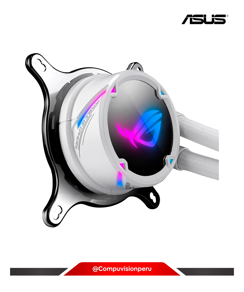 COOLER DE CPU ASUS ROG STRIX LC 360 RGB WHITE EDITION LIQUID CPU COOLER WITH AURA SYNC ROG STRIX LC 360 RGB WE