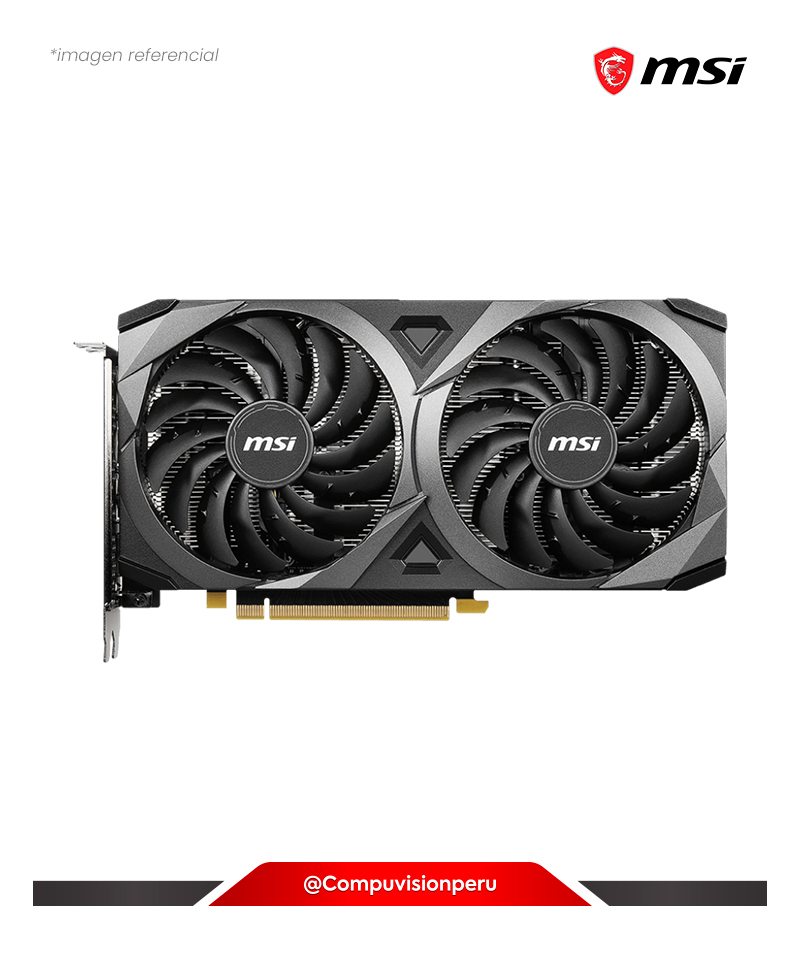 VIDEO MSI GEFORCE RTX 3060 VENTUS 2X 12G OC 12GB GDDR6 CUDA 3584 192-BIT HDMI DP