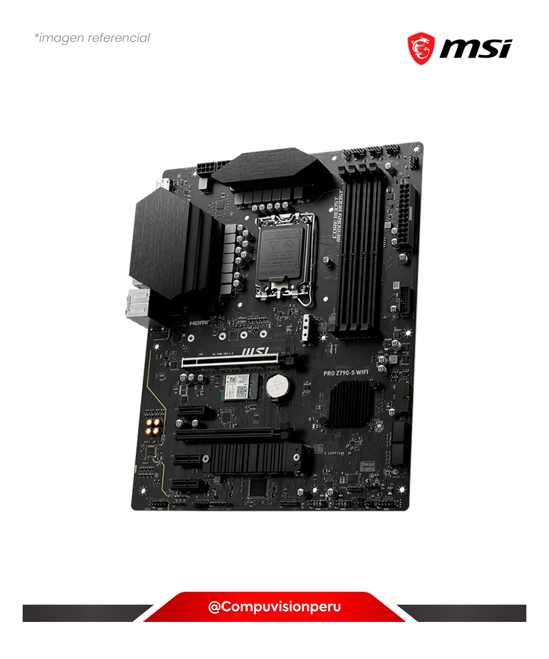 PLACA MSI PRO Z790-S WIFI LGA 1700 INTEL Z790 DDR5 PCIE 5.0  M.2 SATA BLUETOOTH 5.3 HDMI DP