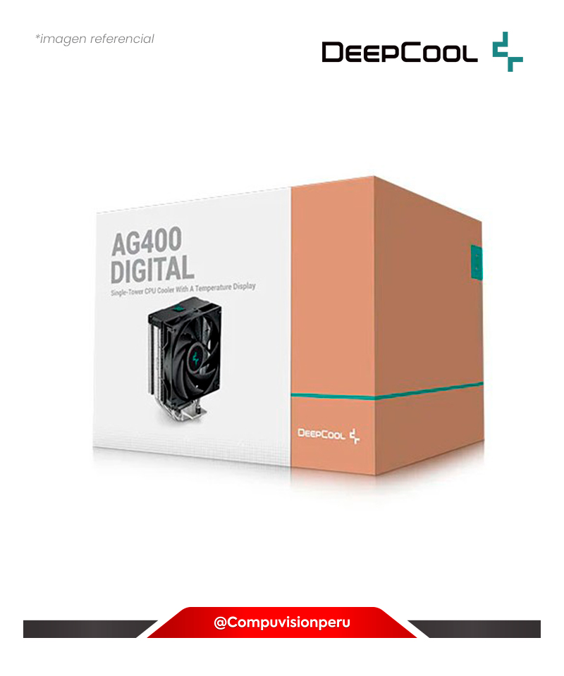 COOLER DE CPU DEEPCOOLAG400 DIGITAL BLACK INTEL AMD  R-AG400-BKNDMN-G-1