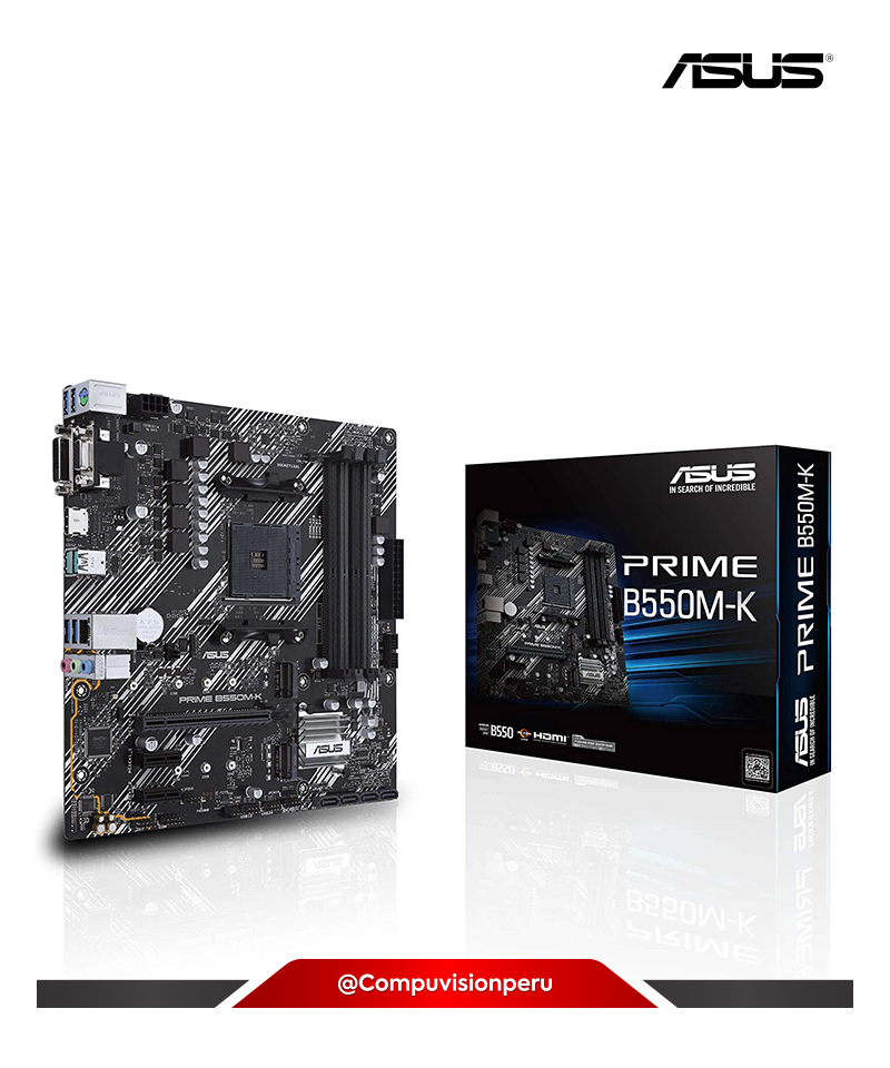 PLACA ASUS PRIME B550M-K AM4 AMD B550 SATA 6GB/S MICRO ATX