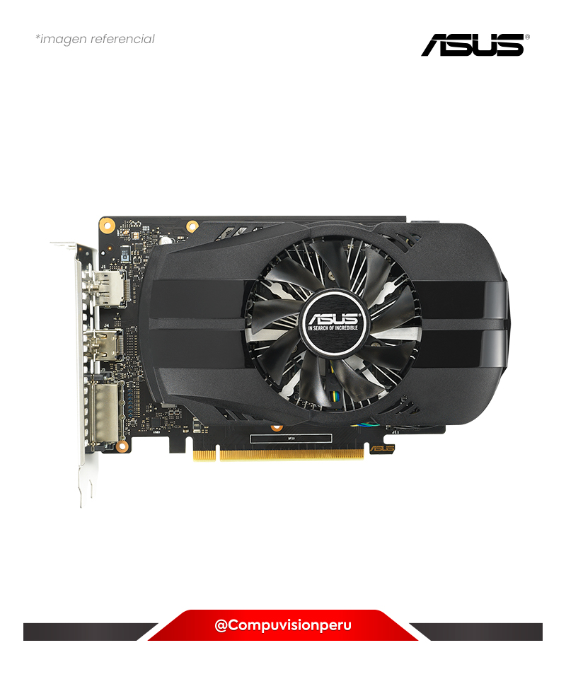 VIDEO ASUS PHOENIX GEFORCE GTX 1650 EVO 4GB GDDR6 CUDA 896 128-BIT DVI-D HDMI DP PH-GTX1650-4GD6-P-EVO