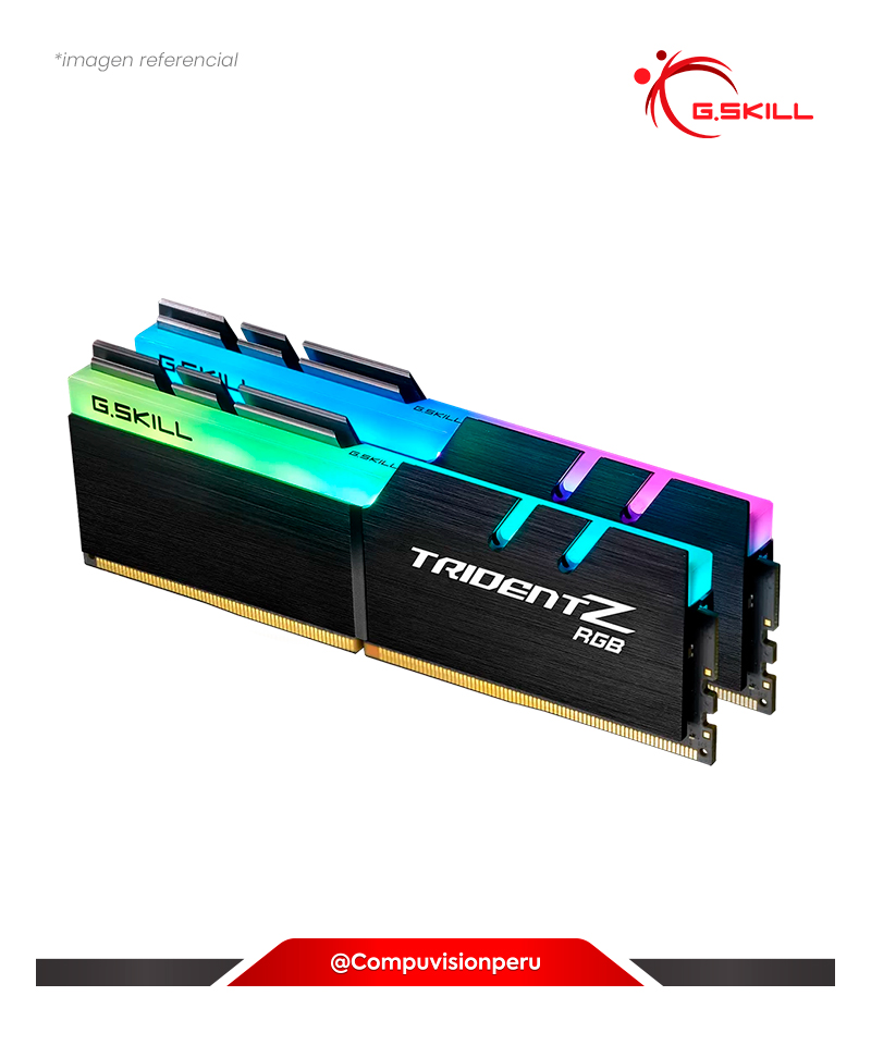 MEMORIA 32GB DDR4 BUS 3600MHZ G.SKILL TRIDENT Z RGB C18 1.35V PC4-28800 F4-3600C18D-64GTZR(1) 4713294225917 0848354035916 