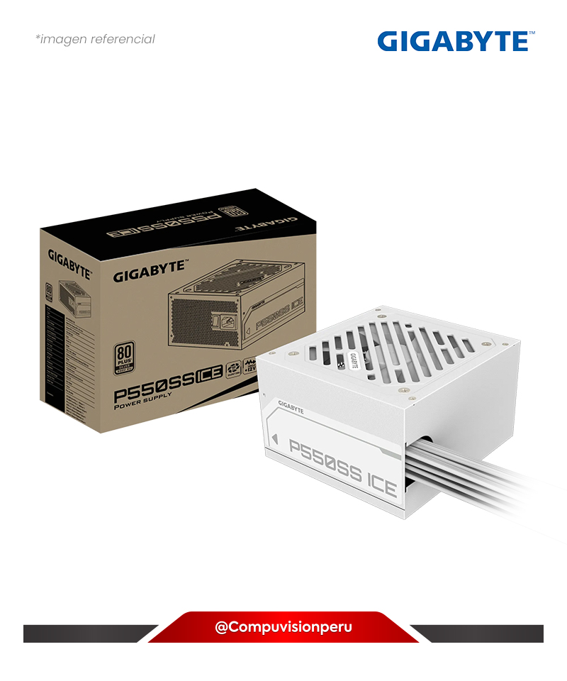 FUENTE 550W GIGABYTE P550SS ICE 80 PLUS SILVER ATX GP-P550SS ICE