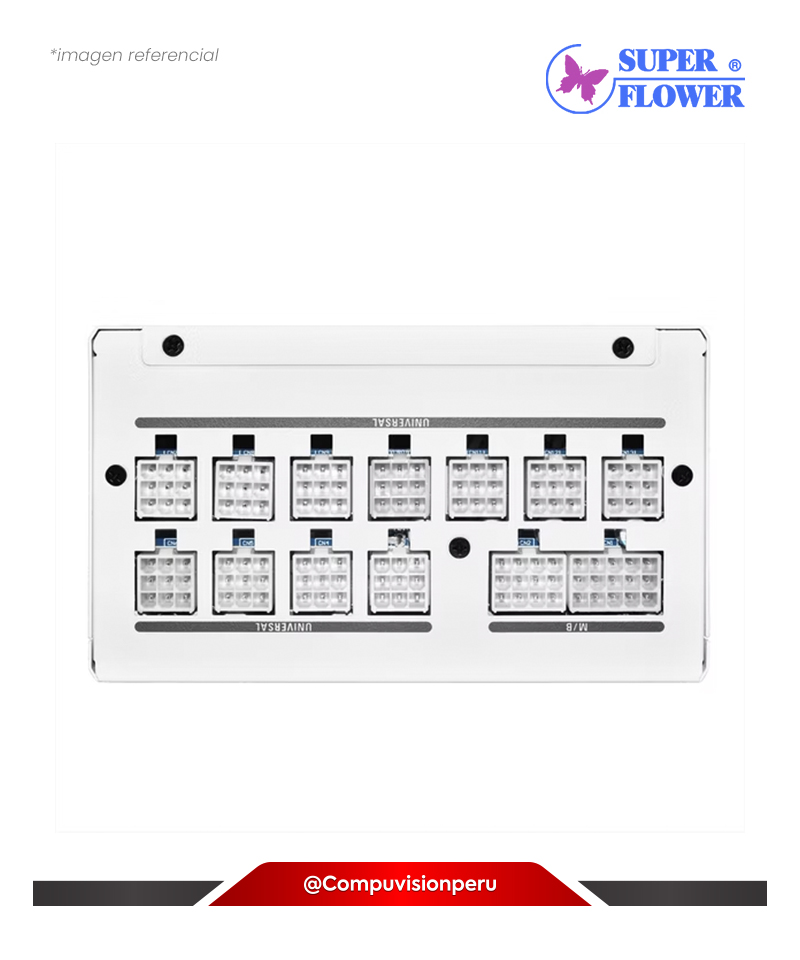 FUENTE 1200W SUPER FLOWER LEADEX VII XP WHITE 80 PLUS PLATINUM ATX 3.1 FULL MODULAR SF-1200F14XP-WH
