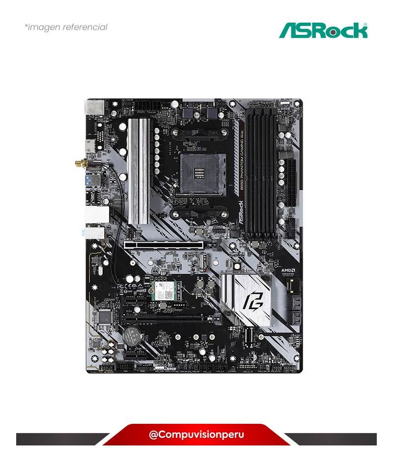 PLACA ASROCK B550 PHANTOM GAMING 4 AC AM4 AMD B550 SATA 6GB/S WIFI BLUETOOTH 90-MXBDZ0-A0UAYZ