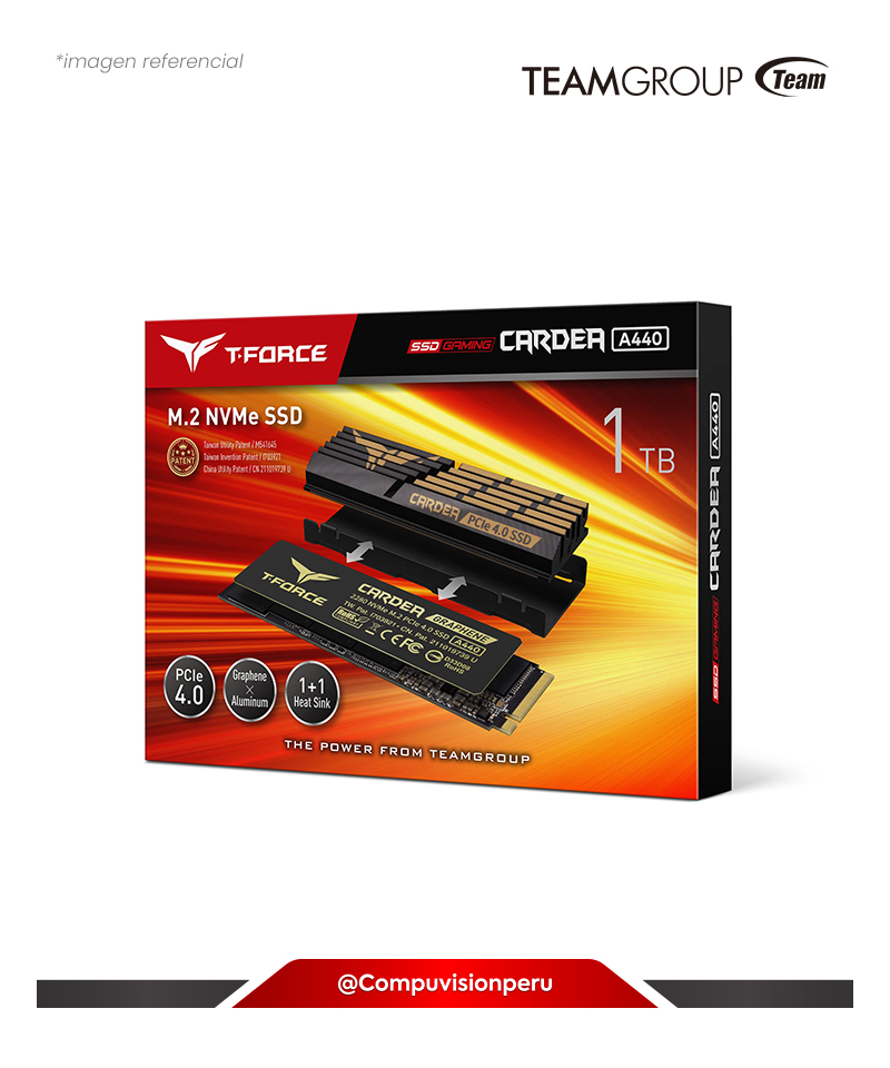 DISCO SOLIDO SSD 1TB TEAM GROUP T-FORCE CARDEA A440 M.2 2280 PCIE GEN 4.0 X4 NVME 1.4 TM8FPZ001T0C327