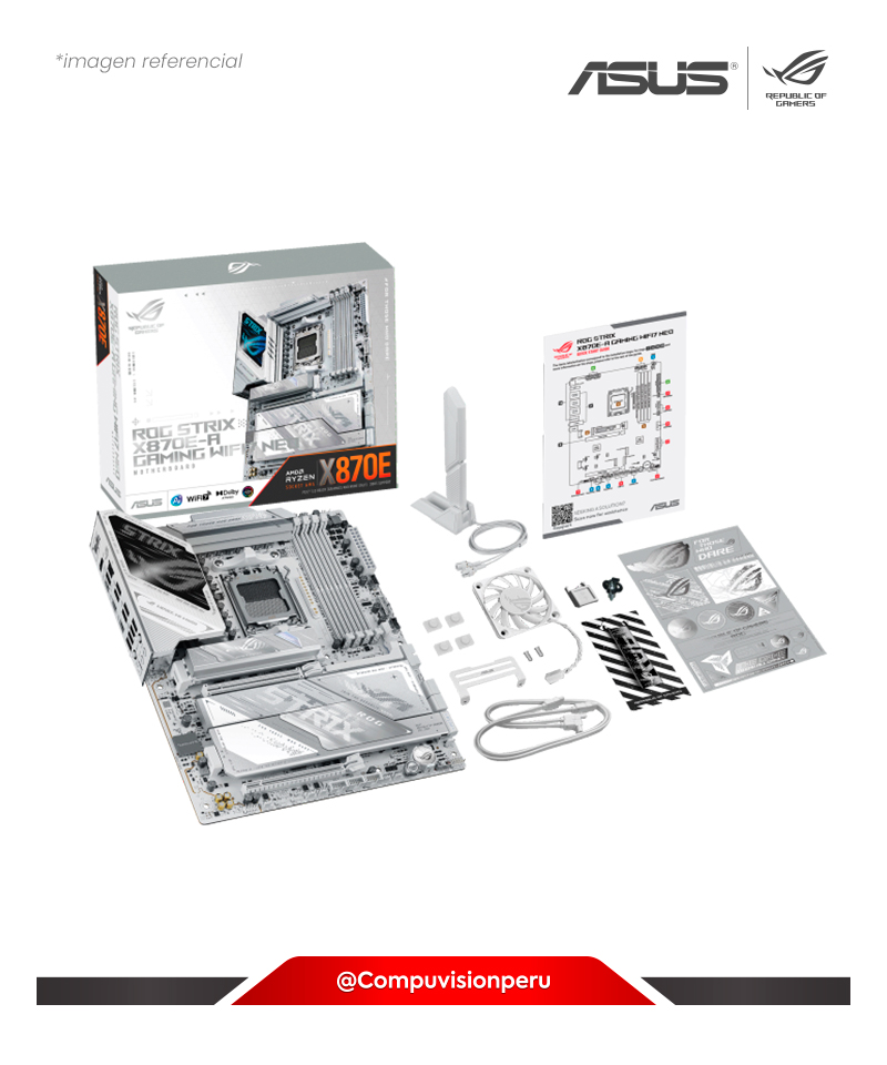 PLACA ASUS ROG STRIX X870E-A GAMING WIFI7 NEO AMD X870E AM5 DDR5 HDMI DP M.2 SATA 6GB BLUETOOTH ROG SUPREMEFX 7.1 ATX