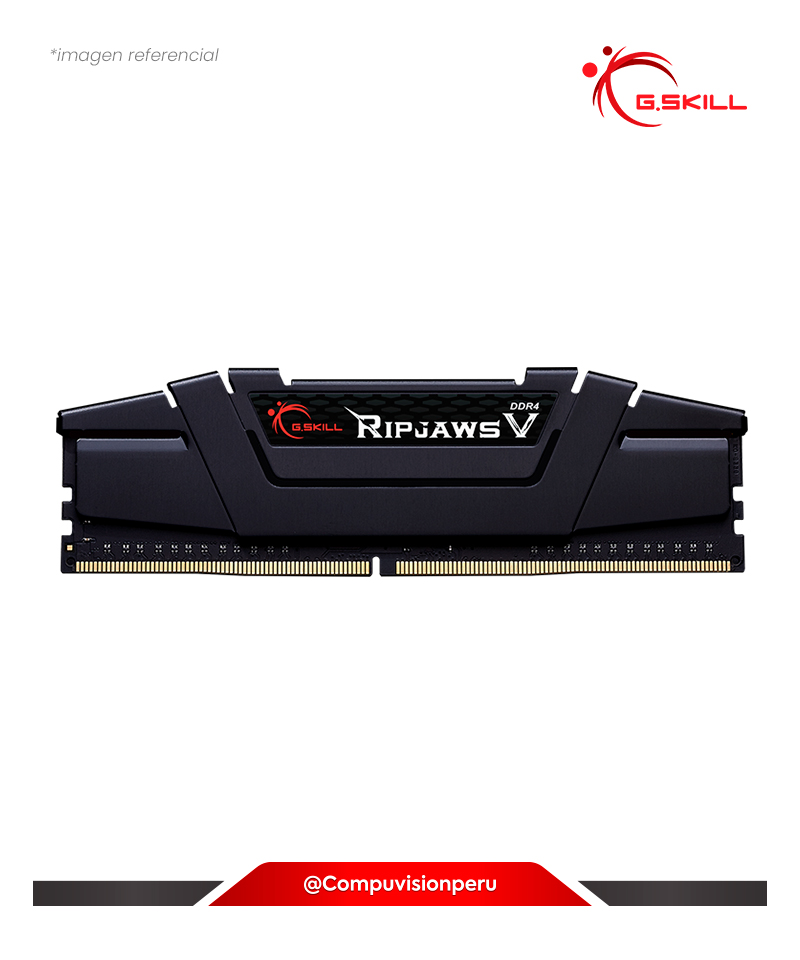 MEMORIA 16GB DDR4 BUS 3200MHZ G.SKILL RIPJAWS V C16 1.35V PC4-25600 F4-3200C16D-32GVK 4719692007018 0848354017011