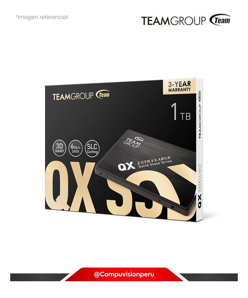 DISCO SOLIDO SSD 1TB TEAMGROUP QX QLC 3D SATA 6.0 GBS 2.5 T253X7001T0C101