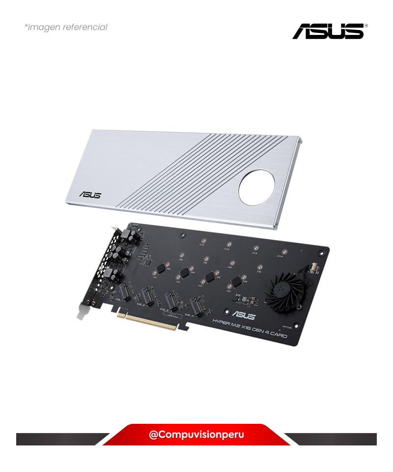 TARJETA DE EXPANSION ASUS HYPER M.2 X16 PCIEX 4.0*4 BLACK B084HMHGSP
