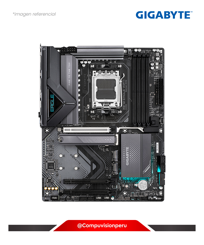 PLACA GIGABYTE X870 EAGLE WIFI7 AM5 AMD X870 DDR5 M.2 SATA 6GB USB 20GB BLUETOOTH ATX