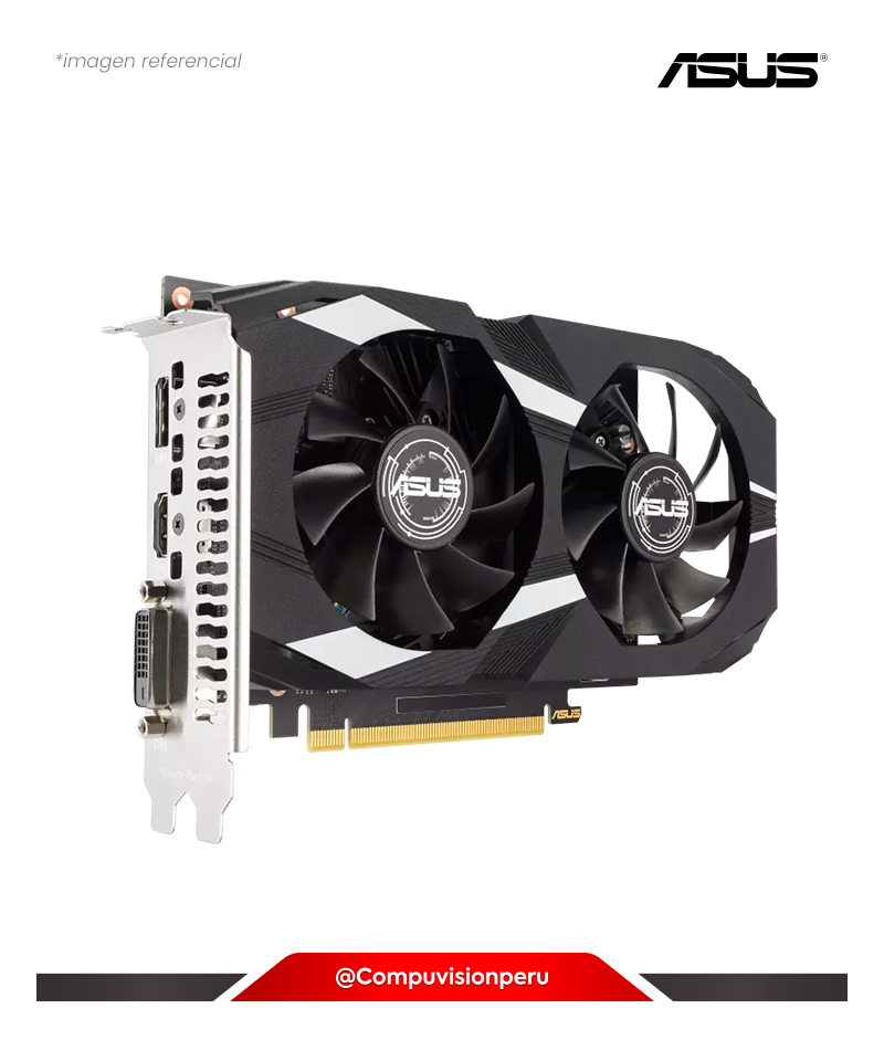 VIDEO ASUS ASUS DUAL GEFORCE RTX 3050 OC 6GB GDDR6 CUDA 2560 128-BIT DUAL-RTX3050-O6G