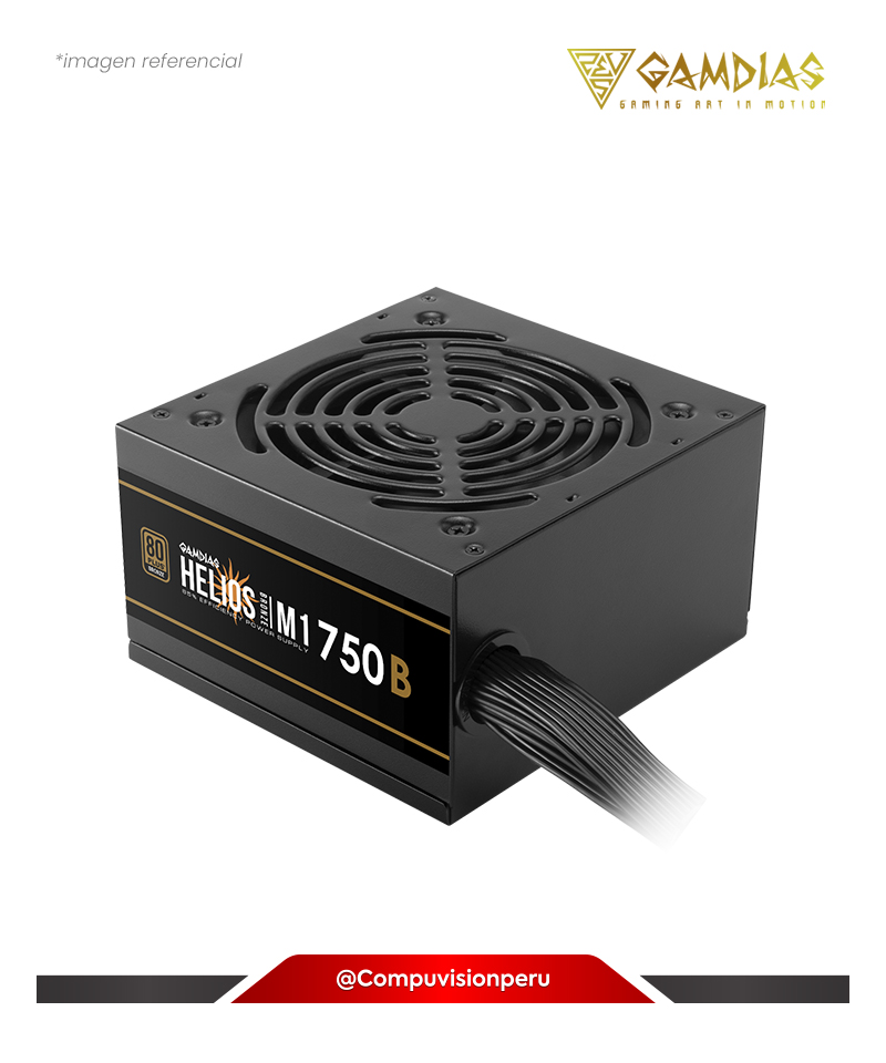 FUENTE 750W GAMDIAS HELIOS M1-750B BLACK 80 PLUS BRONCE 16214-03800-10000-G