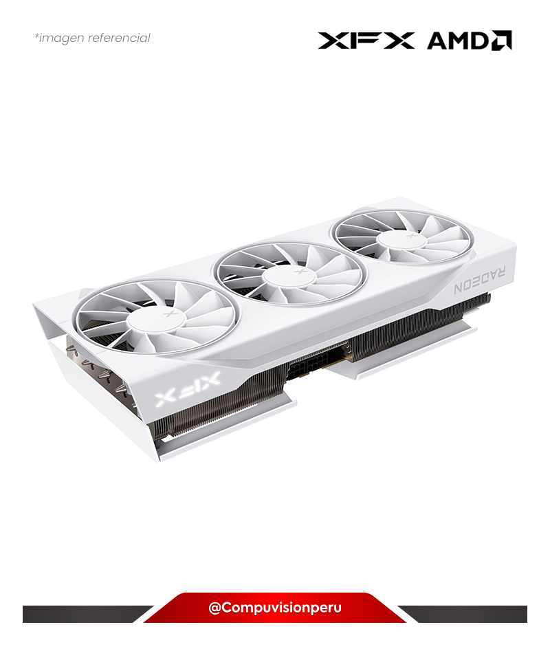 VIDEO XFX SWIFT AMD RADEON RX 9070XT WHITE TRIPLE FAN GAMING EDITION 16GB GDDR6 256-BIT SP 4096 PCI-E 5.0 RX-97TSWF3W9