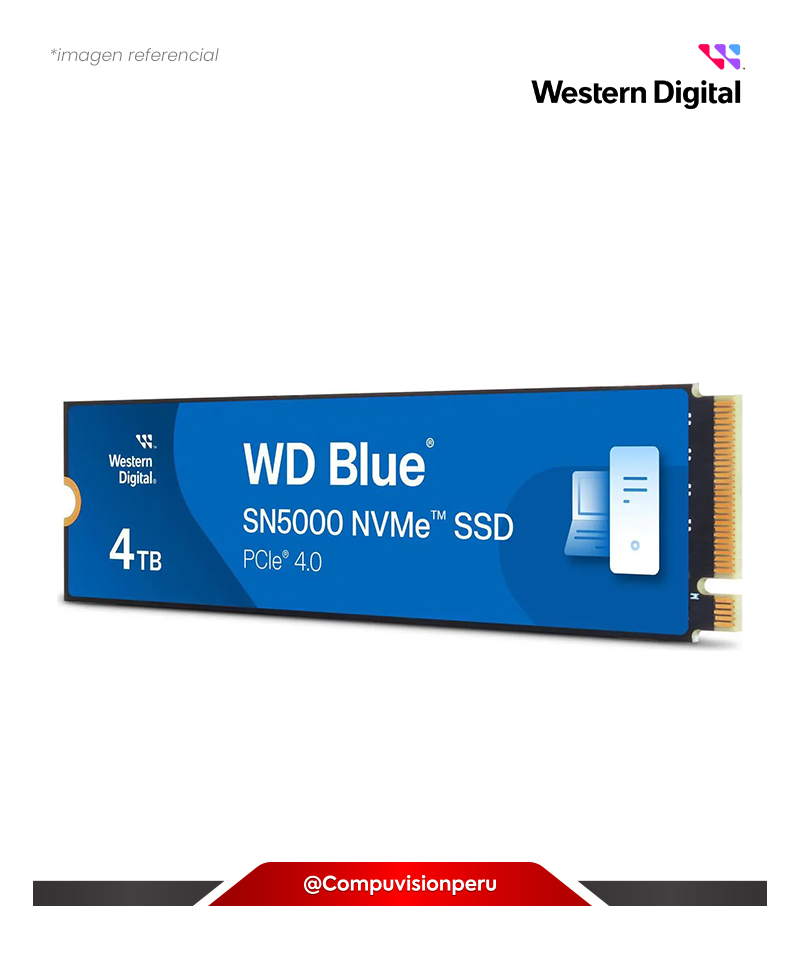 DISCO SOLIDO SSD 4TB WESTER DIGITAL SN5000 NVME M.2 2280 PCIEX 4.0 WDS400T4B0E-00BKY0