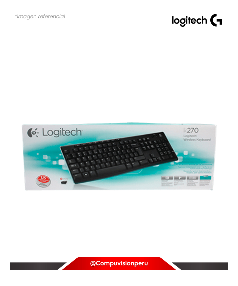 TECLADO LOGITECH K270 WIRELESS UNIFYING USB BLACK 920-004426