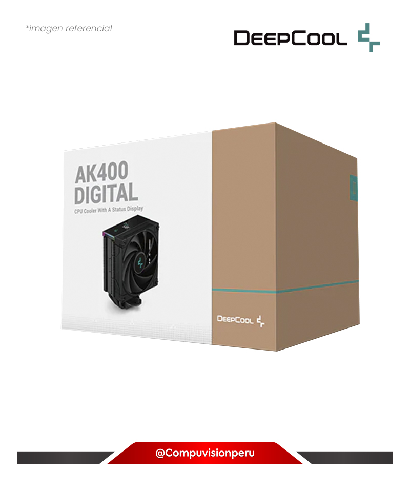 COOLER DE CPU DEEPCOOL AK400 DIGITAL INTEL AMD ARGB LED R-AK400-BKADMN-G